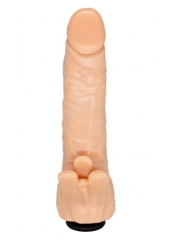 Телесная гелевая насадка-фаллос с клиторальными лепестками - 18,5 см. - LOVETOY (А-Полимер) - купить с доставкой в Люберцах
