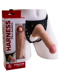 Страпон Harness из двух предметов: регулируемые трусики и насадка-фаллос - 17,5 см. - LOVETOY (А-Полимер) - купить с доставкой в Люберцах