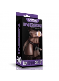 Женский темнокожий страпон Easy Strapon Set 7 Inch - 18 см. - Lovetoy - купить с доставкой в Люберцах