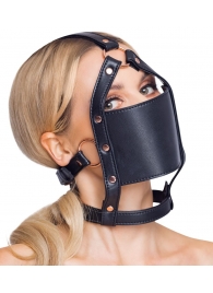 Черный намордник с кляпом-шаром Head Harness With A Gag - Orion - купить с доставкой в Люберцах