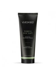 Массажный легкий крем WICKED Sage plus Sea Salt - 120 мл. - Wicked - купить с доставкой в Люберцах