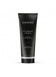 Массажный легкий крем WICKED Stripped plus Bare - 120 мл. - Wicked - купить с доставкой в Люберцах