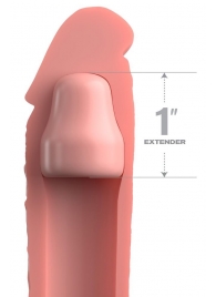 Телесная насадка-удлинитель 1 Inch Silicone X-tension - 17,8 см. - Pipedream - в Люберцах купить с доставкой