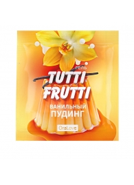 Пробник гель-смазки Tutti-frutti со вкусом ванильного пудинга - 4 гр. - Биоритм - купить с доставкой в Люберцах