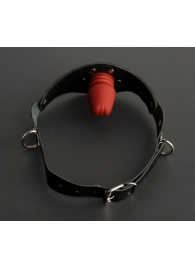 Кляп-фаллос на чёрных ремешках - Sitabella - купить с доставкой в Люберцах