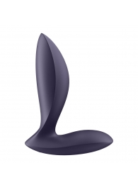 Фиолетовый анальный вибростимулятор Power Plug - Satisfyer - в Люберцах купить с доставкой