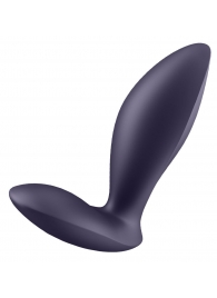 Фиолетовый анальный вибростимулятор Power Plug - Satisfyer - в Люберцах купить с доставкой