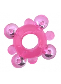 Эрекционное кольцо c бусинками - Toyfa Basic - в Люберцах купить с доставкой