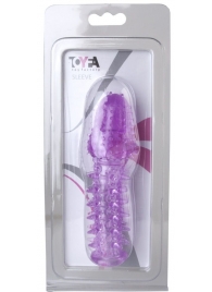 Фиолетовая насадка, удлиняющая половой член - 13,5 см. - Toyfa Basic - в Люберцах купить с доставкой