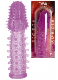 Фиолетовая насадка, удлиняющая половой член - 13,5 см. - Toyfa Basic - в Люберцах купить с доставкой