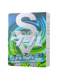 Презервативы Sagami Xtreme Mint с ароматом мяты - 3 шт. - Sagami - купить с доставкой в Люберцах