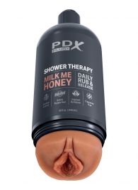 Мастурбатор-вагина цвета карамели Shower Therapy Milk Me Honey - Pipedream - в Люберцах купить с доставкой