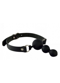 Силиконовый кляп-ёлочка на кожаных ремешках - Sitabella - купить с доставкой в Люберцах