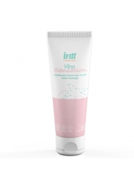 Лубрикант на водной основе Vibe Sensation с клубничным вкусом и легким вибрирующим эффектом - 50 гр. - INTT - купить с доставкой в Люберцах