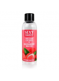 Массажное масло Sexy Sweet Nectar Lychee с феромонами и ароматом личи - 75 мл. - Биоритм - купить с доставкой в Люберцах