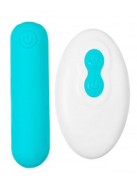Голубая вибропуля Tnim с пультом ДУ - A-toys