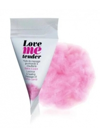 Съедобное согревающее массажное масло Love Me Tender Cotton Candy с ароматом сладкой ваты - 10 мл. - Love to Love - купить с доставкой в Люберцах
