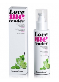 Съедобное согревающее массажное масло Love Me Tender Mojito с ароматом мохито - 100 мл. - Love to Love - купить с доставкой в Люберцах