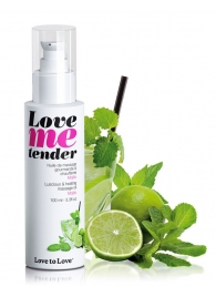 Съедобное согревающее массажное масло Love Me Tender Mojito с ароматом мохито - 100 мл. - Love to Love - купить с доставкой в Люберцах