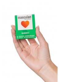 Презервативы анатомической формы Masculan Anatomic - 3 шт. - Masculan - купить с доставкой в Люберцах
