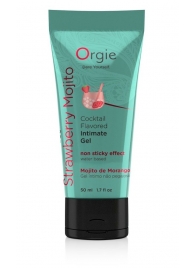 Съедобный интимный гель Orgie Lube Tube Cocktail Strawberry Mojito - 50 мл. - ORGIE - купить с доставкой в Люберцах