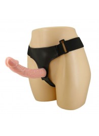 Гладкий фаллоимитатор с крупной головкой на ремешках - 19,7 см. - Baile - купить с доставкой в Люберцах