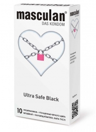 Ультрапрочные презервативы Masculan Ultra Safe Black - 10 шт. - Masculan - купить с доставкой в Люберцах