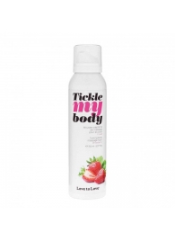 Массажная хрустящая пенка Tickle My Body Strawberry с ароматом клубники - 150 мл. - Love to Love - купить с доставкой в Люберцах