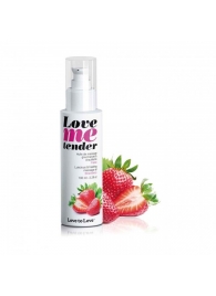 Съедобное согревающее массажное масло Love Me Tender Strawberry с ароматом клубники - 100 мл. - Love to Love - купить с доставкой в Люберцах