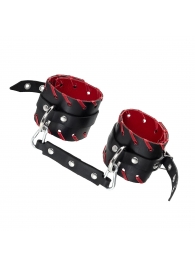 Черно-красные оковы из натуральной кожи - Pecado - купить с доставкой в Люберцах