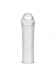 Текстурированная насадка на пенис Clear Textured Penis Enhancing Sleeve Extension - 16,5 см. - BlueLine - в Люберцах купить с доставкой