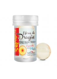 Интимный гель Esferas do Dragao Hot Ball с охлаждающе-разогревающим эффектом (2 шарика по 3 гр.) - HotFlowers - купить с доставкой в Люберцах