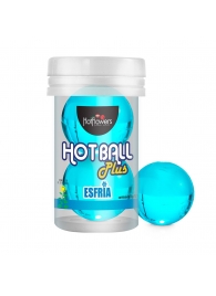 Лубрикант на масляной основе Hot Ball Plus с охлаждающим эффектом (2 шарика по 3 гр.) - HotFlowers - купить с доставкой в Люберцах