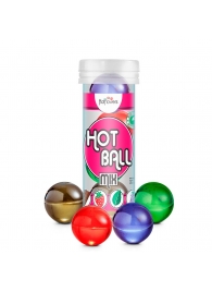 Ароматизированный лубрикант Hot Ball Mix на масляной основе (4 шарика по 3 гр.) - HotFlowers - купить с доставкой в Люберцах