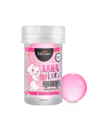 Лубрикант на силиконовой основе с эффектом вибрации Xana Loka Hot Ball (2 шарика по 3 гр.) - HotFlowers - купить с доставкой в Люберцах