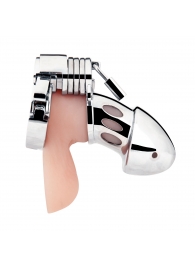 Клетка на пенис из металла Obedience Cock Cage - BlueLine - купить с доставкой в Люберцах