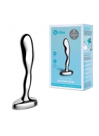 Стальной стимулятор простаты Stainless Steel Prostate Plug - 11,5 см. - b-Vibe - в Люберцах купить с доставкой