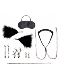 Большой эротический набор из 12 предметов Interchangeable Collar   Nipple Clips Set - Lux Fetish - купить с доставкой в Люберцах