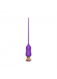 Фиолетовый тонкий стимулятор Nipple Vibrator - 23 см. - I-MOON - купить с доставкой в Люберцах