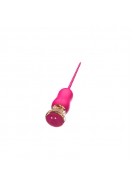 Розовый тонкий стимулятор Nipple Vibrator - 23 см. - I-MOON - купить с доставкой в Люберцах