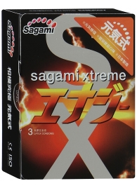 Презервативы Sagami Xtreme ENERGY с ароматом энергетика - 3 шт. - Sagami - купить с доставкой в Люберцах