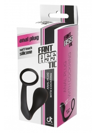 Черное эрекционное кольцо с анальной пробкой Anal Plug With Cockring - Dream Toys - в Люберцах купить с доставкой