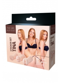 Набор из 3 мастурбаторов The Girl Next Door Tina - Dream Toys - в Люберцах купить с доставкой