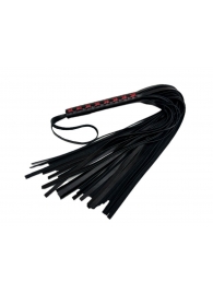 Кожаная плеть Sex Game с красным плетением на рукояти - 57 см. - БДСМ Арсенал - купить с доставкой в Люберцах