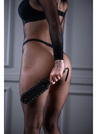 Кожаная шлепалка Sex Game с заклепками - 33 см. - БДСМ Арсенал - купить с доставкой в Люберцах