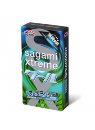 Презервативы Sagami Xtreme Mint с ароматом мяты - 10 шт. - Sagami - купить с доставкой в Люберцах
