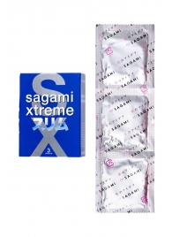 Розовые презервативы Sagami Xtreme FEEL FIT 3D - 3 шт. - Sagami - купить с доставкой в Люберцах