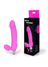 Розовый безремневой страпон Sexy Friend - 1137 - купить с доставкой в Люберцах