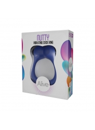 Синее эрекционное виброкольцо Nutty - Adrien Lastic - в Люберцах купить с доставкой