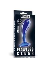 Синяя анальная втулка Flawless Clear Prostate Plug 6.0 - 15 см. - Lovetoy - в Люберцах купить с доставкой